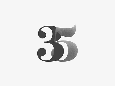 35 35 birthday editorial number type typography