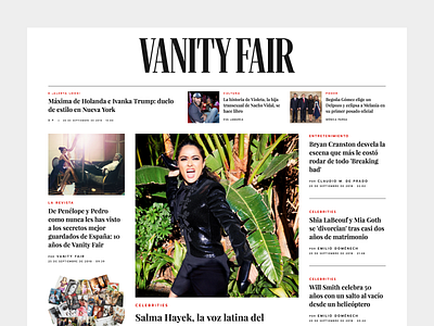 Vanity Fair Spain design editorial layout typography ui ux webdesign