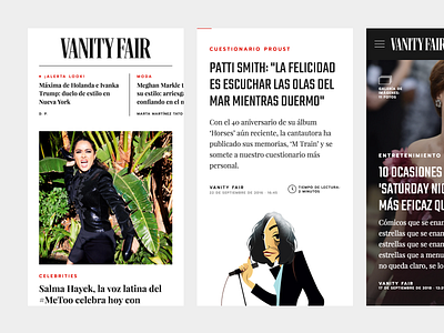 Vanity Fair Spain design editorial layout type ui ux webdesign