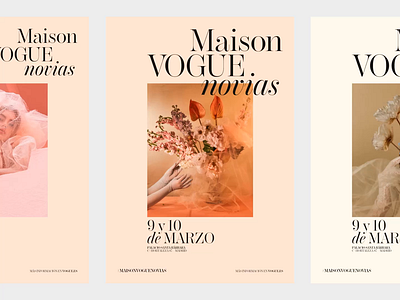 Maison Vogue Novias Poster design explorations brand design editorial fashion logo photography type typography