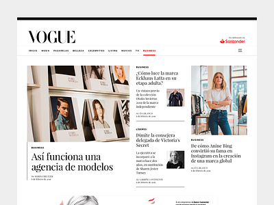 Vogue Business Spain business design editorial fashion layout type ui ux vogue