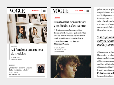 Vogue Business Spain business design editorial fashion layout type ui ux vogue