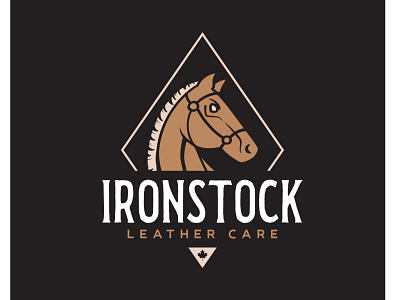 Ironstock branding design graphic design horse illustration leather leather goods logo packaging design typography vector western