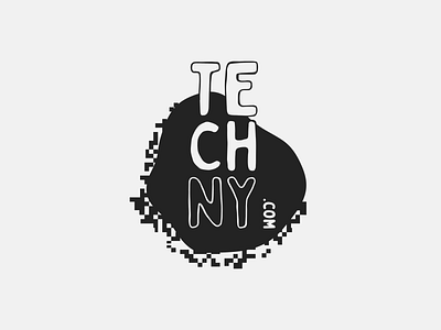 Tech Blog Logo | Concept 1 black black white black and white blog branding clean concept design logo logo design news pixel pixelated rough tech tech logo technology wip wordmark work in progress