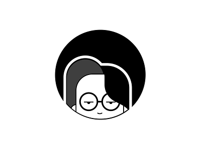 Tech NY | Logo Concept 2 black black and white brand branding circle concept design fun geek geeky girl illustration logo nerd nerdy new york person playful white woman