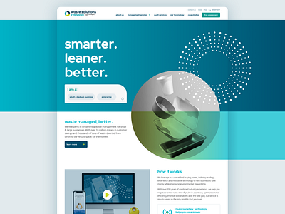 Waste Solutions Canada Website Redesign blue canada clean design redesign sexy waste trash ui ux waste web webdesign website