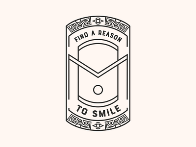 OM Series | Find a reason to smile :) badge branding buddha eye feel good happy joy meditation mindfulness monogram om reason sky smile sun third eye yoga