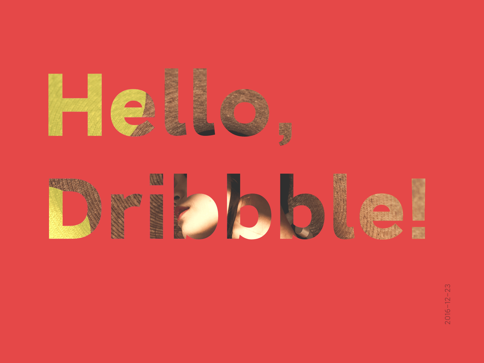 Hello Dribbble colors typography