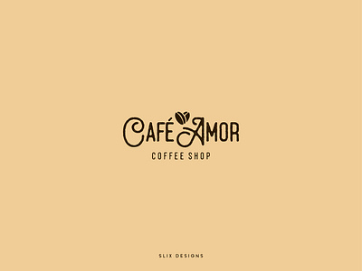 Cafe Amor Logo branding design logo typography