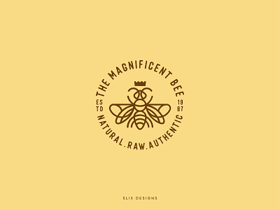 The Magnificent Bee bee branding design icon illustration logo