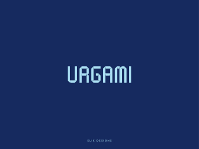 Urgami Logo branding design flat folded icon illustration logo origami paper typography vector