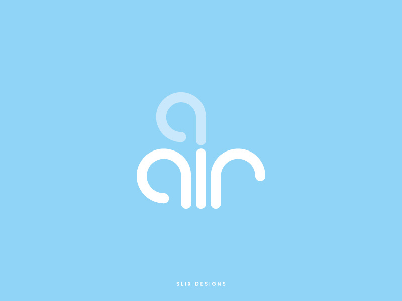 Air Logo flat vector typography design illustration branding logo air