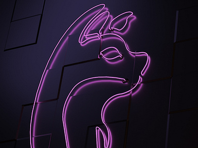 3D Neon logo