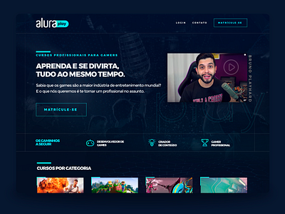 Alura Play design games gamestore ui user interface designer uxdesign website