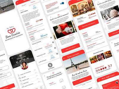 App Bom Casório clean design design marriage mobile app mobile ui ui user interface designer uxdesign wedding
