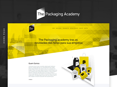 The Packaging Academy design landing page marca ui user interface designer uxdesign web website