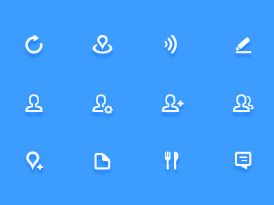 Easy Icons blue icon white