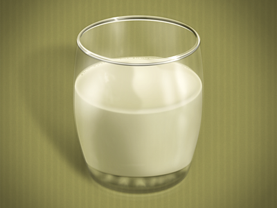 Milk glass icon milk