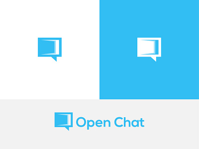 Open Chat Logo app branding chat logo design graphicdesign icon illustration logo minimal logo open chat logo open chat logo typography