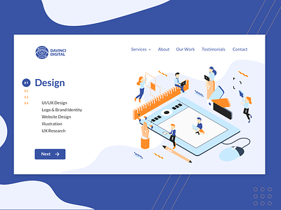 DaVinci Digital - Design Services branding design illustration web website