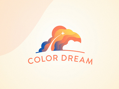 Color + dream logo mark icon symbol vector
