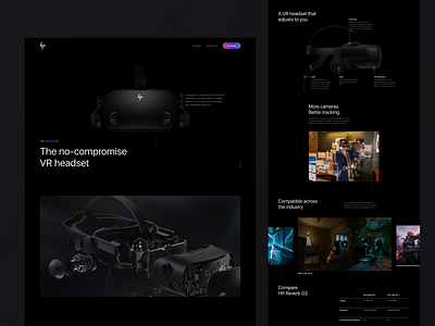 VR Headset Product Page