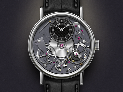 My Watch gear icon leather machine pointer screw ui watch wristwatch