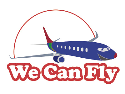 Plane -We Can Fly animation branding design illustration logo vector