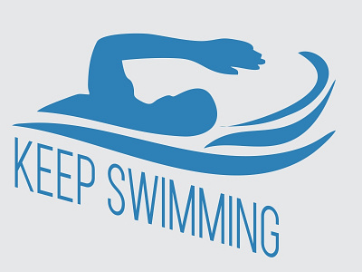 keep swimming ai blue and white coreldraw design illustration logo sport vector