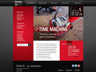 Sanitaire concept layout vacuum website