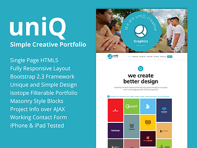 UniQ - Creative Portfolio Theme