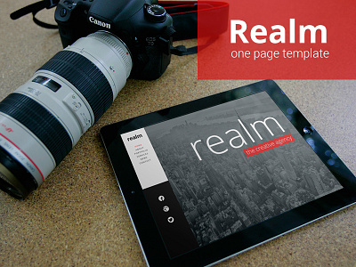 REALM - One Page Template bootstrap creative designova html5 minimal responsive theme themeforest web design web template
