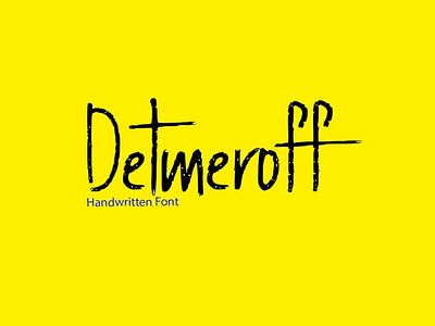 Detmeroff - Handwritten Display Font