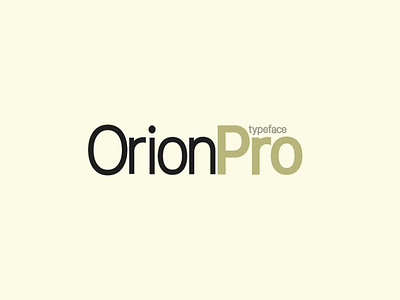 Orion Pro Modern Sans-Serif Typeface