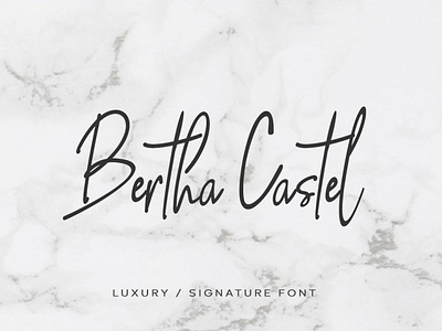 Bertha Castel - Handmade Luxury Font