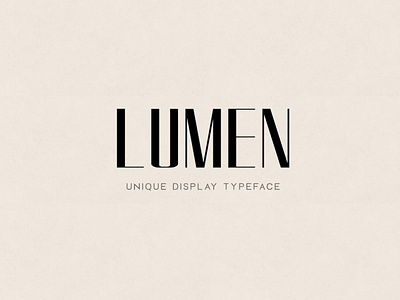 LUMEN - Display / Headline Typeface