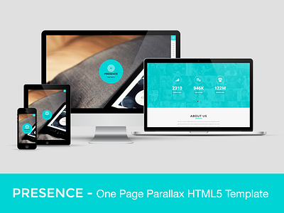 PRESENCE - One Page Parallax HTML5 Template creative designova one page parallax portfolio template themeforest