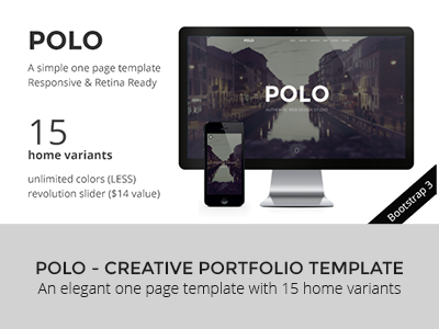 POLO - Simple & Elegant Responsive One Page HTML5 By Designova® Fonts On Dribbble