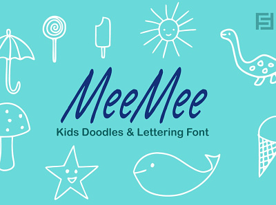 MeeMee Kids Doodles & Lettering Font designova font font design font family fonts handmade minimal minimalist sell selling type typeface typeface design typeface designer typeface lettering typefaces typography webfonts