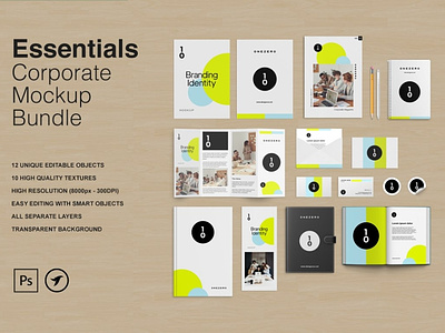 Essentials - Corporate Mockup Bundle mockup template