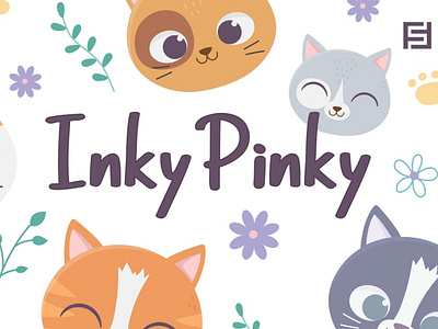InkyPinky - Cute Cartoon / Kids Font headline webfonts