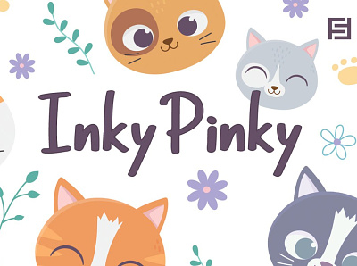 InkyPinky - Cute Cartoon / Kids Font headline webfonts