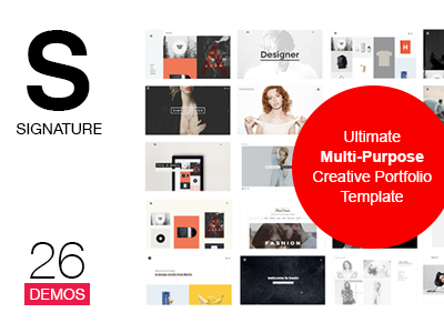 SIGNATURE - Multi Concept Creative Template agency creative html5 multi page one page responsive template themeforest