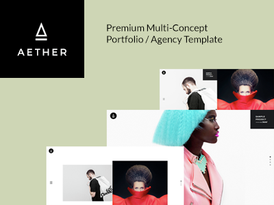 AETHER - Enjoyable Multi-Concept Portfolio / Agency Template