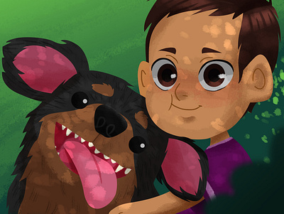 Friends characterdesign digital 2d dog illustration photoshop