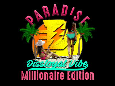 Paradise Shirt branding design dissloyal vibe flat illustration