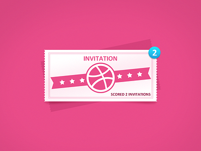 Dribbble Invitation 2 dribbble flat invitation invite pink
