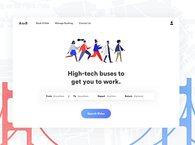 A to B Redesign flat illustration minimal startup ui ux web website