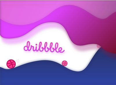 Dribbble Concept basketball dribbble flat gradient jelly minimal pink purple skeumorphism startup ui ux web