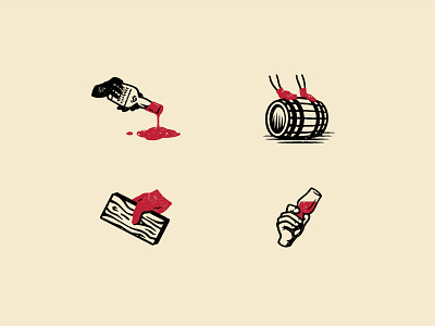 Maker's Mark Handcrafted Icons branding design handcrafted icon illstration texture